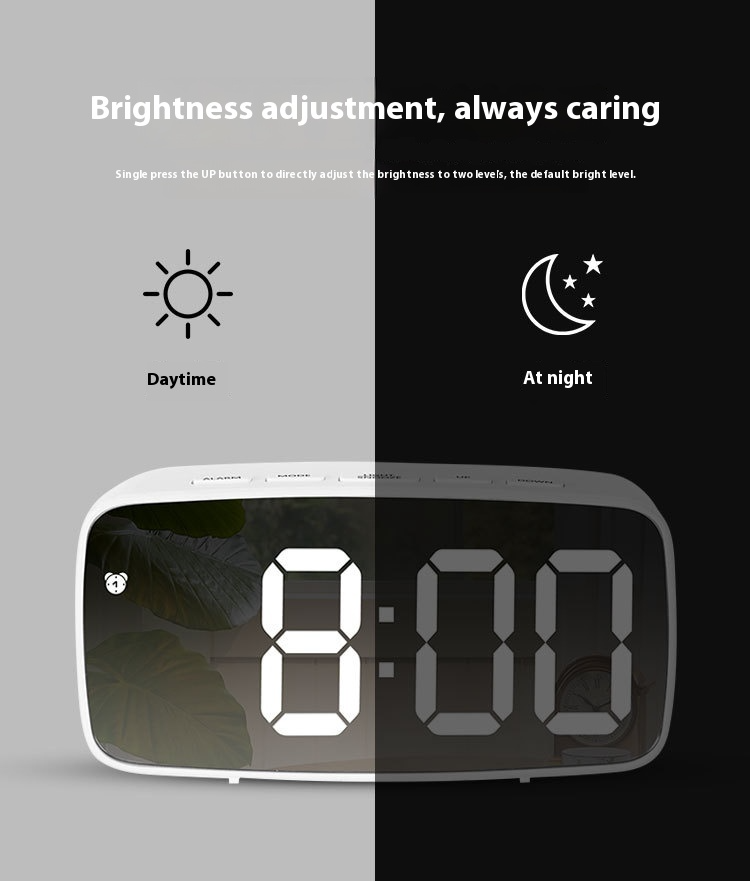 LED Mirror Alarm Clock